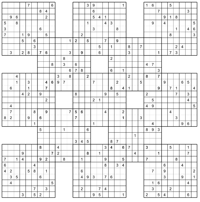 Sumo Sudoku Printable - Lyana Printable Sudoku
