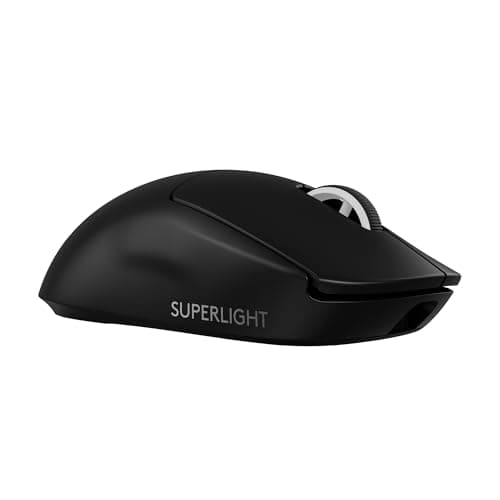 Logitech G PRO X Superlight Wireless Gaming Mouse, Ultra-Lightweight, Hero 25K Sensor, 25,600 DPI, 5 Programmable Buttons, Long Battery Life, Compatible with PC / Mac - Black