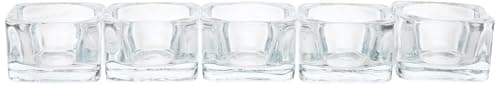 IKEA GLASIG Glass Votive Candle Holders (Set of 5)