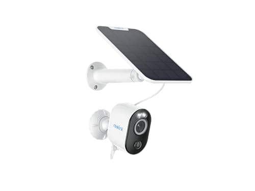 REOLINK Spotlight Security Camera Wireless Outdoor with 2K+ 5MP Color Night Vision, Human/Vehicle Smart Detection, 2.4/5Ghz Dual-Band WiFi, Wire-Free Battery/Solar Powered Argus 3 Pro with Solar Panel