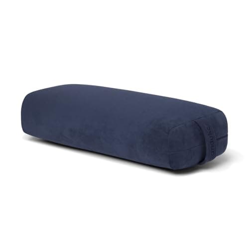 Manduka Enlight Rectangular Yoga Bolster - Absorbent and Supportive, with Soft Microfiber Removable Cover