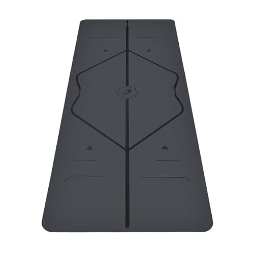 Liforme Original Yoga Mat – Free Yoga Bag Included - Patented Alignment System, Warrior-like Grip, Non-slip, Eco-friendly and Biodegradable, sweat-resistant, 4.2mm thick mat for comfort - Grey