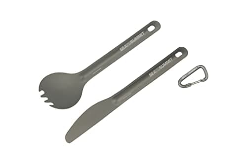 Sea to Summit Alpha Light Aluminum Camping Cutlery Set, Knife, Spork
