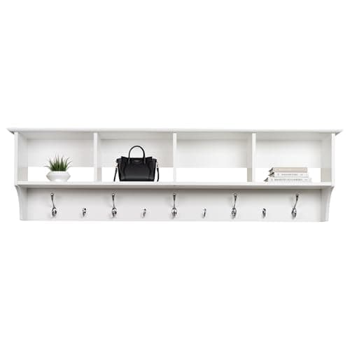 Amazon.com: Prepac Floating Entryway Shelf & Coat Rack in White : Home ...