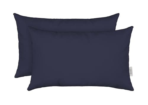 Greendale Home Fashions Sunbrella Canvas Navy Rectangle Outdoor Throw ...