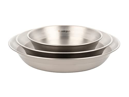 Snow Peak Tableware Set Single - Lightweight, Rust Resistant, and Durable - at Home or Group Camping