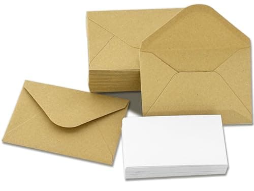 100 Pack 4 x 2.75" Mini Envelopes Metallic Silver 120GSM Gift Card ...