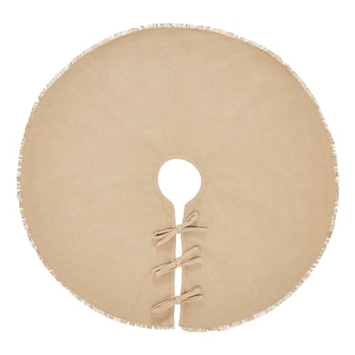Jute Burlap Natural Christmas Tree Skirt 48 VHC Brands – The Fox Decor