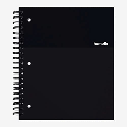 Five Star Notebook, Heavyweight Quad Ruled, 3-Hole Punched, 8.5" x 11", 200 Pages/100 Sheets, Assorted Colour Covers, 1 Notebook, Colour May Vary (06280)