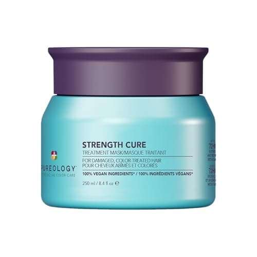 Pureology Strength Cure Hair Mask, For Damaged Color Treated, Sulfate Free, Paraben-Free, Vegan, 250 ML