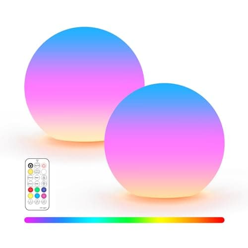 8-inch LED Color Changing Globe Night Light for Garden, Pool, Home ...