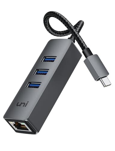 uni USB C to Ethernet Adapter, Driver Free RJ45 to USB C [Thunderbolt 3/4 Compatible], 1Gbps Type-C Gigabit Ethernet LAN Network Adapter for MacBook Pro/Air, iPad Pro, Dell XPS, Surface Laptop, Mac