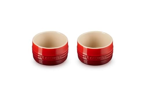 Set 4 Mini Ramekins Stoneware 100ml Cerise - Le Creuset