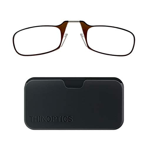 ThinOptics 2.0 Brown Reader with Universal Black Pod
