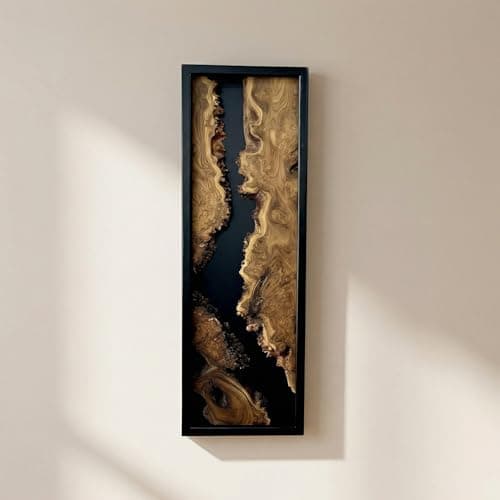 Set of Two Natural Wood Wall Art Panels With Live Edge Design, Rustic ...