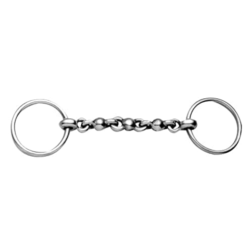 JP Korsteel Stainless Steel Oval Link Loose Ring Snaffle Bit, 5"