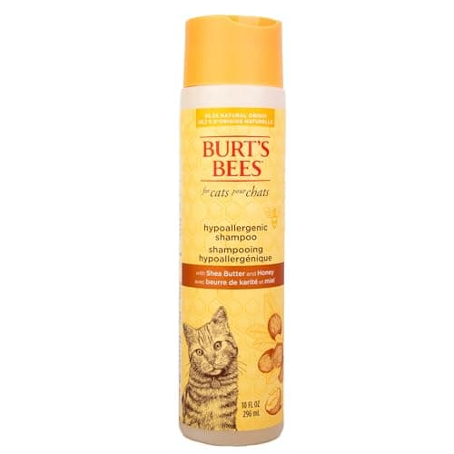 Burt's Bees for Cats Hypoallergenic Cat Shampoo with Shea Butter & Honey | Best Shampoo for Cats with Dry or Sensitive Skin | Cruelty Free, Sulfate & Paraben Free, pH Balanced for Cats - 10 Fl Oz
