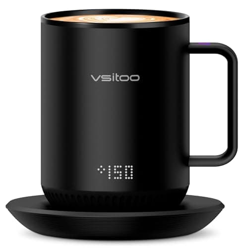 VSITOO S3 Pro Temperature Control Smart Mug with Lid, Coffee Mug Warmer ...