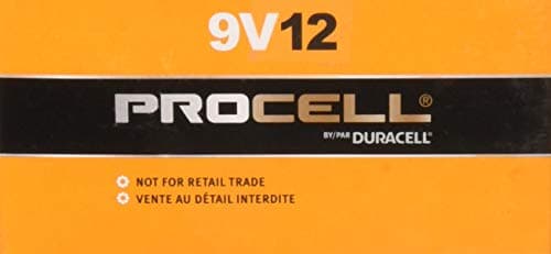 Pack de 12 piles alcalines 9V Duracell Procell pour détecteurs de fumée