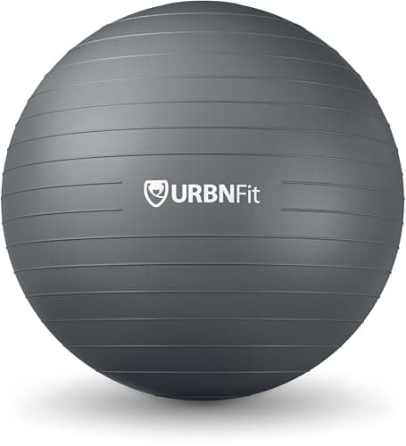NEUMEE Exercise Ball Chair with Resistance Bands - Large 65cm Black ...