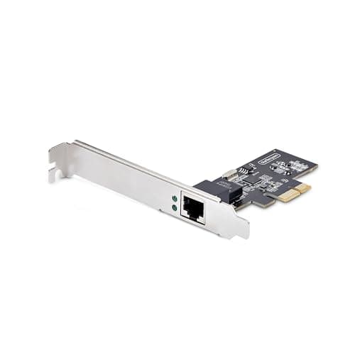 2.5GBase-T PCIe 3.1 Network Adapter with Intel I225-V+3ft Cat8 Ethernet Cable 2500/1000/100Mbps PCI Express Gigabit Ethernet Card RJ45 LAN Controller for Windows 10/11 with Low Profile Bracket