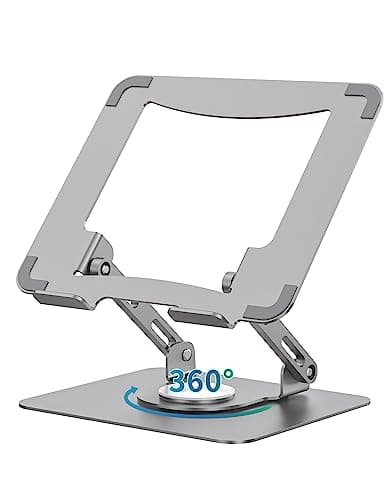 Lamicall Adjustable Laptop Stand, Portable Laptop Riser, Aluminum Laptop Stand for Desk Foldable, Ergonomic Computer Notebook Stand Holder for MacBook Air Pro, Dell XPS, HP (10-17.3'') - Silver
