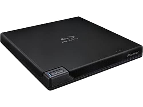 Pioneer BDR-XD07UHD 6x Slim Portable USB 3.0 BD/DVD/CD Burner, Black