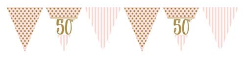 3.3m Dots, Stripes & Chevron Paper Pennant Banner - Red – Everything Party
