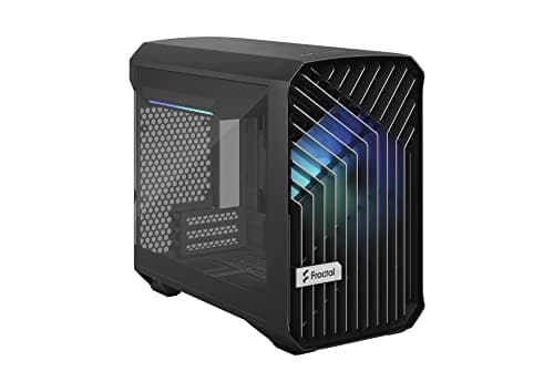 Fractal Design Torrent Nano White - Clear Tint Tempered Glass Side Panel - Open Grille for Maximum air Intake - 180mm PWM Fan Included - Type C - mITX Airflow Mini Tower PC Gaming Case
