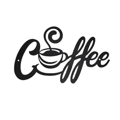 Metal Coffee Bar Sign Rustic Coffee Bar Hanging Wall Decor Coffee Signs ...