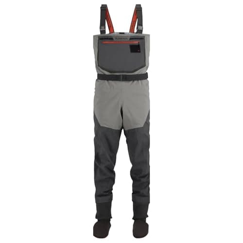 Simms Men's Freestone Stockingfoot Chest-High Fishing Waders - Durable, Breathable, Performance-Driven Waterproof Waders, Smoke (Medium Short 9-11 Foot)