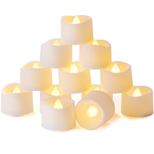 Amazon.com: Homemory Timer Tea Lights Candles Battery Operated, 6H ...