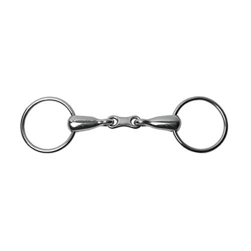JP Korsteel Stainless Steel French Link Loose Ring Snaffle Bit