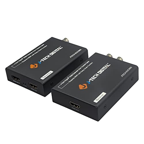 J-Tech Digital HDMI Over Coax Coaxial Daisy Chain Extender 900 FT RG6 / RG7 / RG11 1080p for CCTV, DVR, Cable Set Top Box [JTECH-EXC900]