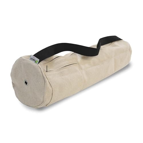 Bean Products Yoga Mat Bag from in Cotton, Organic Cotton or Hemp - 2 Sizes - Large for Standard Mats or Extra Large for Oversize and Room for Accessories (Chakra Purple, Large - 7 x 27)