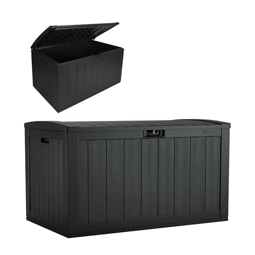 Amazon.com : Suncast 134 Gallon Extra Large All-Weather Wicker Pattern ...