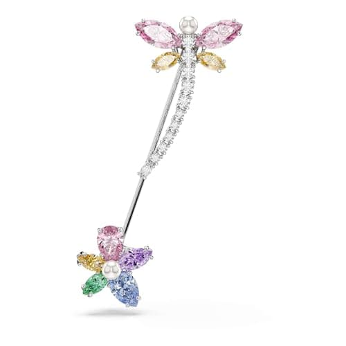 Vintage Swarovski 22k Gold Plated Crystal Bow Brooch w Swan Mark For ...