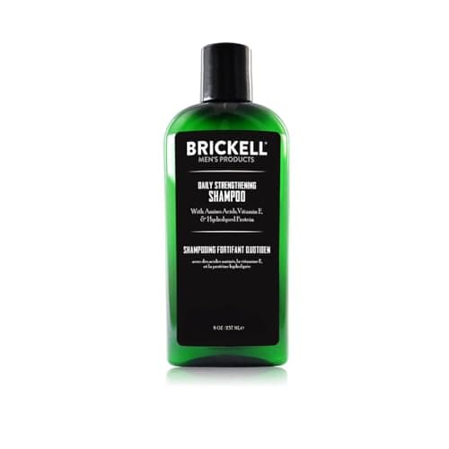 Brickell Men's Products Daily Strengthening Shampoo for Men, Natural and Organic Featuring Mint and Tea Tree, Sulfate Free and Paraben Free
