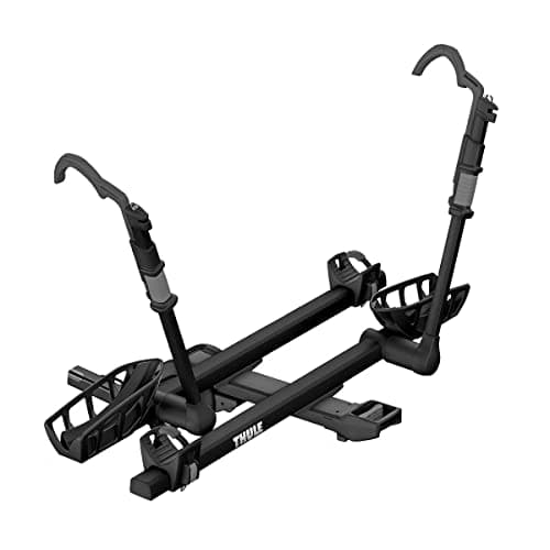 Thule T2 Pro XTR 2 Hitch Bike Rack - E-Bike Compatible - Tool-Free Installation - No Frame Contact - Tilts for Trunk Access - Fully Locking - Integrated Wheels For Transport - 100lb Load Capacity