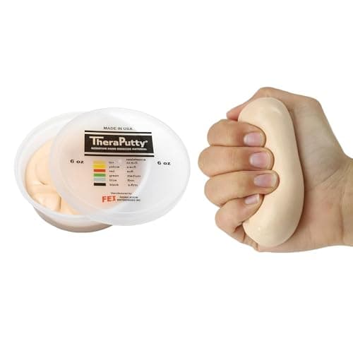 CanDo TheraPutty Standard Hand Exercise Putty for Rehabilitation, Exercises, Hand Therapy, Occupational Therapy, Hand Strengthening, Improve Motor Skills, Stress Relief, Tan: XX-Soft, 6 oz