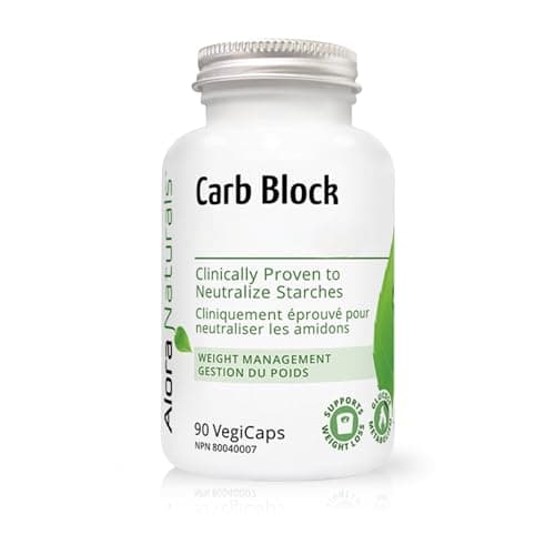 Alora Naturals Carb Block with Phase 2 | All Natural, Non Stimulant, Carbohydrate Blocker Featuring White Kidney Bean | Delays Digestions & Absorption of Carbs, Glucose Support | 90 Capsules