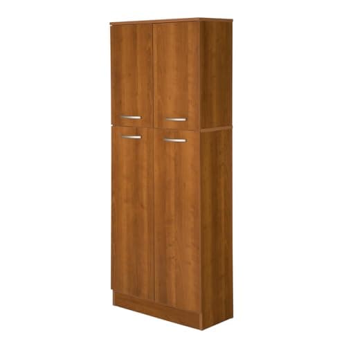 South Shore Furniture 10102 Axess 4-Door Storage Pantry, Morgan Cherry