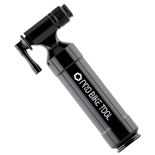 Pro Bike Tool Co2 Inflator with Storage Cartridge Can Quick, Easy & Safe - for Presta & Schrader - Bike Tyre Pump for Road & Mountain Bike - Co2 Cartridges Not Included