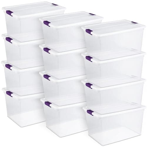 Sterilite 1763 - 27 Qt. ClearView™ Latch Box Sweet Plum 17631706