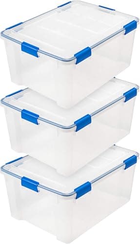 IRIS 74 Qt. Weather Tight Storage Box in Clear 110586