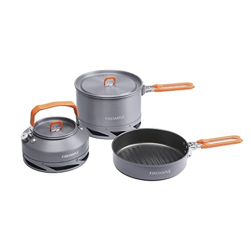 Fire Maple FMC-XK6 Camping and Backpacking Pot with Heat Exchanger | Portable Lightweight Camp Cookware | Hard Anodized Aluminum