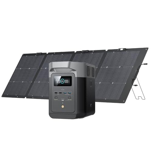 EF ECOFLOW DELTA 2 Portable Power Station, 1024Wh LiFePO4 Battery, Fast Charging, Use as a Solar Generator(Solar Panel Optional) for Home Backup Power, Camping & RVs
