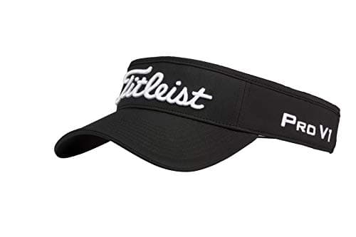 Titleist Men's Tour Performance Golf Visor, Black/White