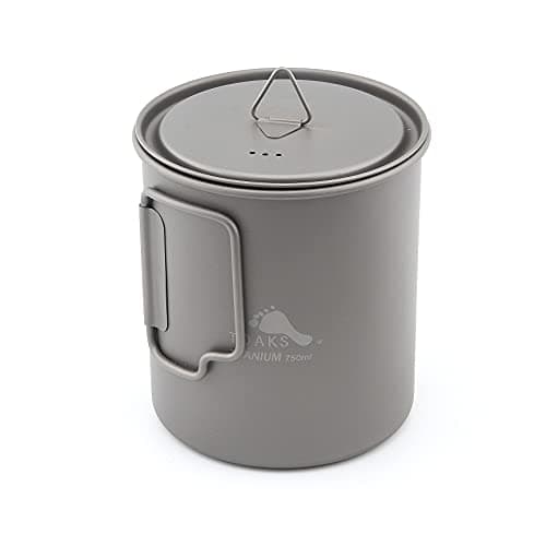 TOAKS 750ml Titanium Pot with Bail Handle, Ultralight Outdoor Camping ...