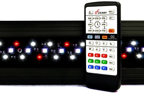 Finnex Planted+ 24/7 CRV Aquarium LED Light, Automated Full Spectrum 660Nm Deep Red Fish Tank Light, 20", Sleek Black, (CRV-20)